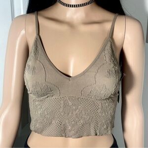 (NWT) FREE PEOPLE Candy Seamless Bralette - Color: Sand | Intimately